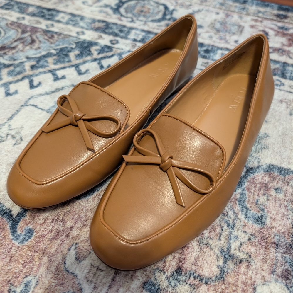 J. Crew Brown Leather Loafers Size 7.5